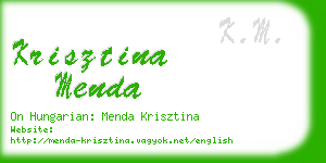 krisztina menda business card